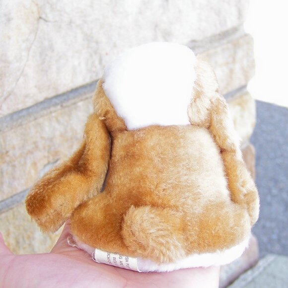 Vintage 80s Hush Puppies Plush Basset Hound 4" Mini Toy Dog - Picture 3 of 4